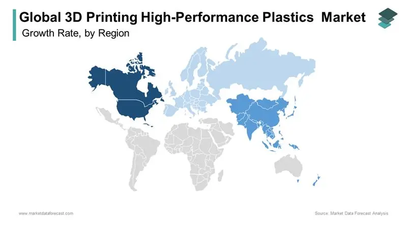 North America is currently dominating the 3D printing high performance plastics market globally.