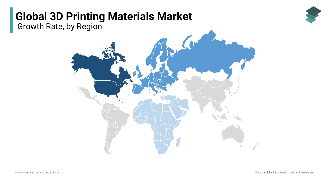 North America excels in 3D printing advancements, enhancing manufacturing technologies.