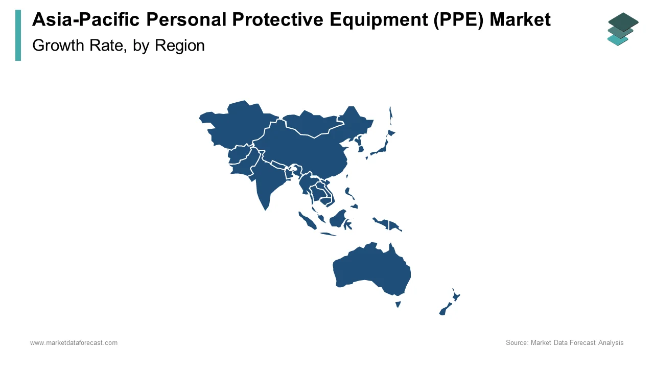 China followed by India and Japan dominated the PPE market in Asia-Pacific in 2023.