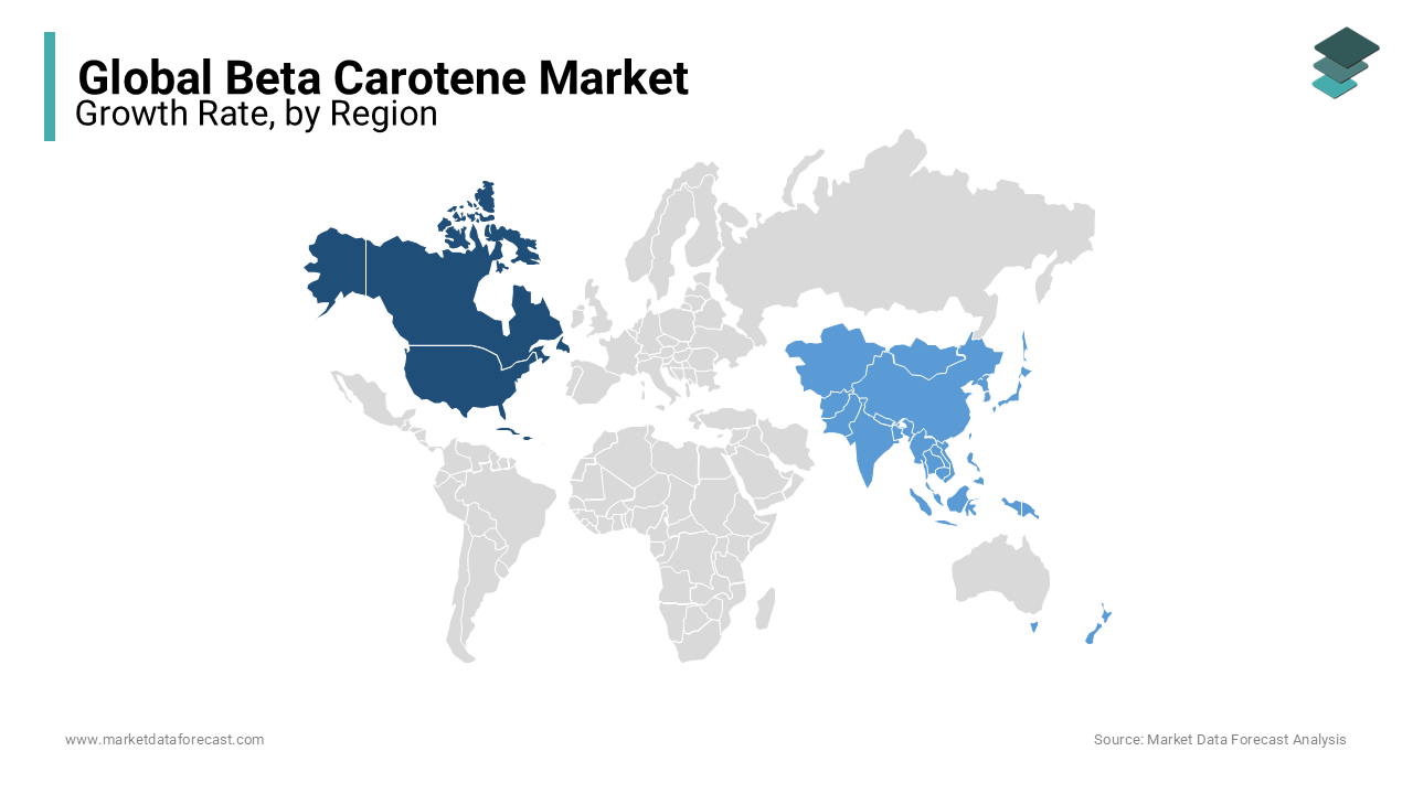 In the North American beta-carotene market, the United States is supposed to account for the dominant share