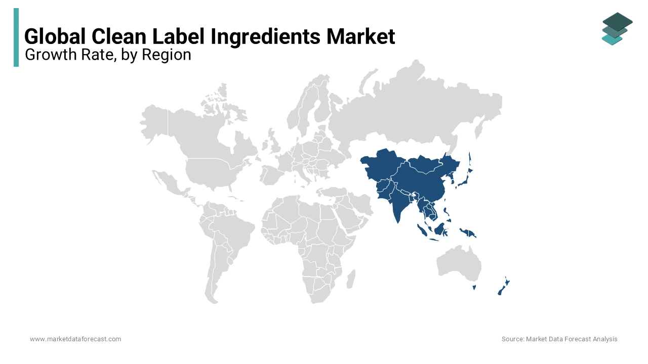 Asia Pacific is the rising standard of living for consumers in the Clean label ingredients market