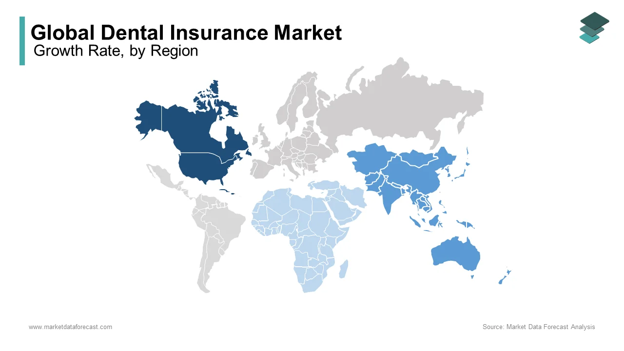 North America is expected to have a dominant share of the global dental insurance market in 2024