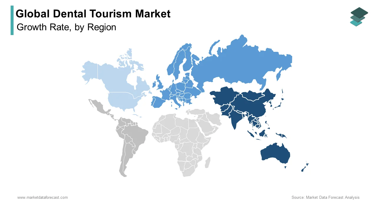 The Asia-Pacific is expected to dominate the leading share of the dental tourism market in 2024.