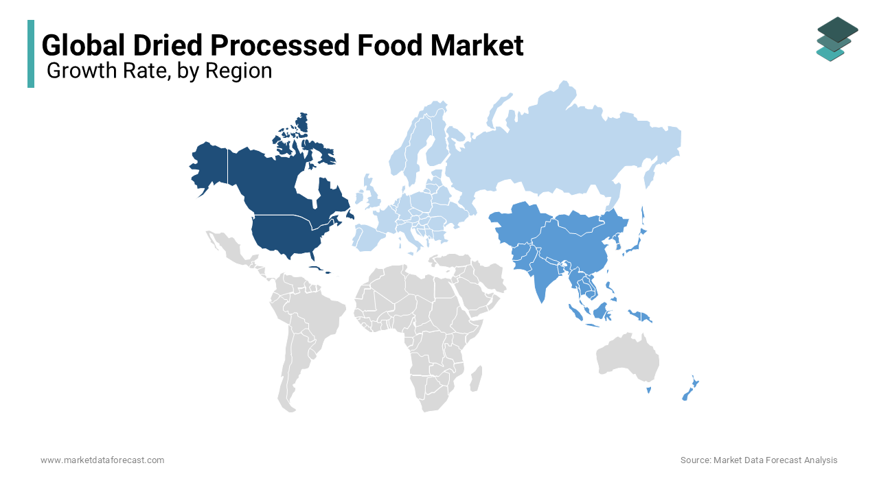 North American dried processed food market is attributed to increased consumption of processed foods