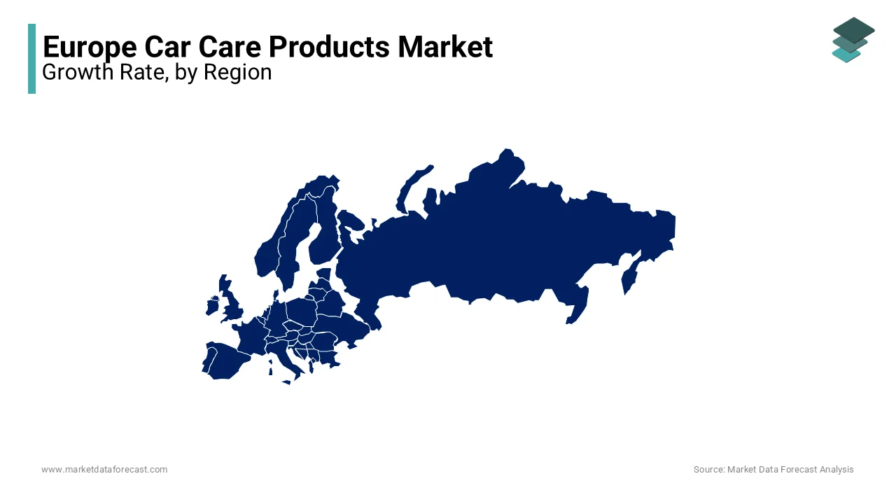 Germany was the prominent country in the Europe car care products market share in 2024