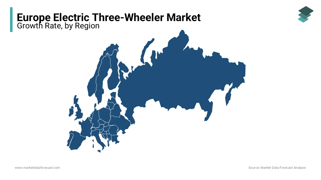 Germany has dominated the European electric three-wheeler market due to their effective and efficient uses in the market.