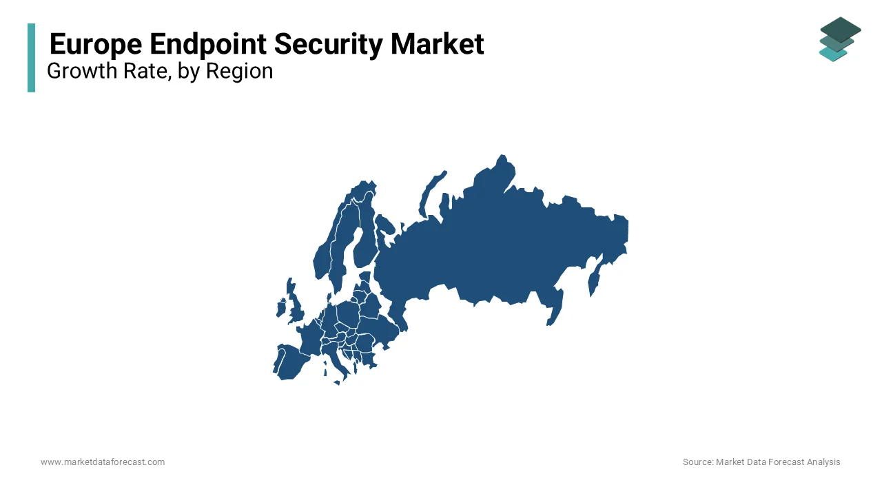 The UK captured the leading share of the European endpoint security market in 2023.