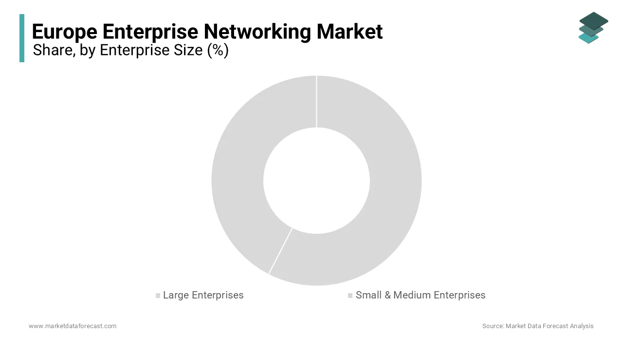 The large enterprises segment accounted for 65.7% of the European market share in 2024.