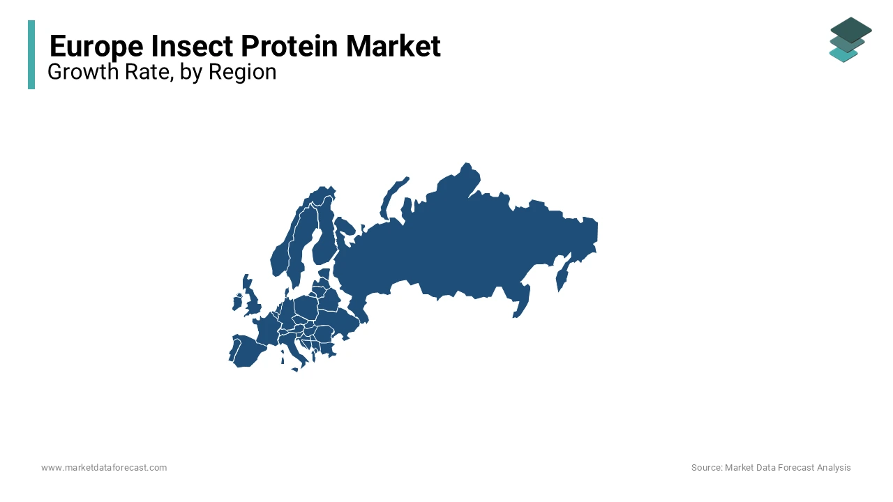 Netherlands accounts for the leading share of the Europe insect protein market.