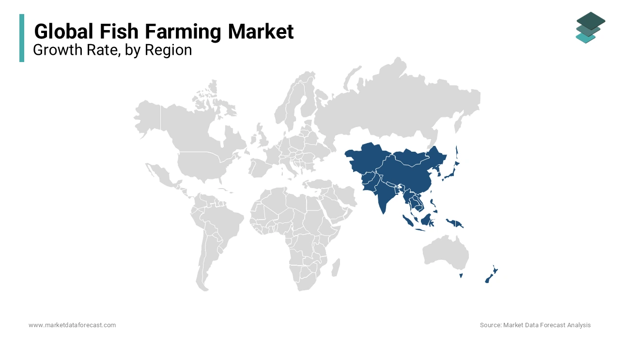 Asia Pacific region is foreseen to lead the fish farming market during the conjecture period