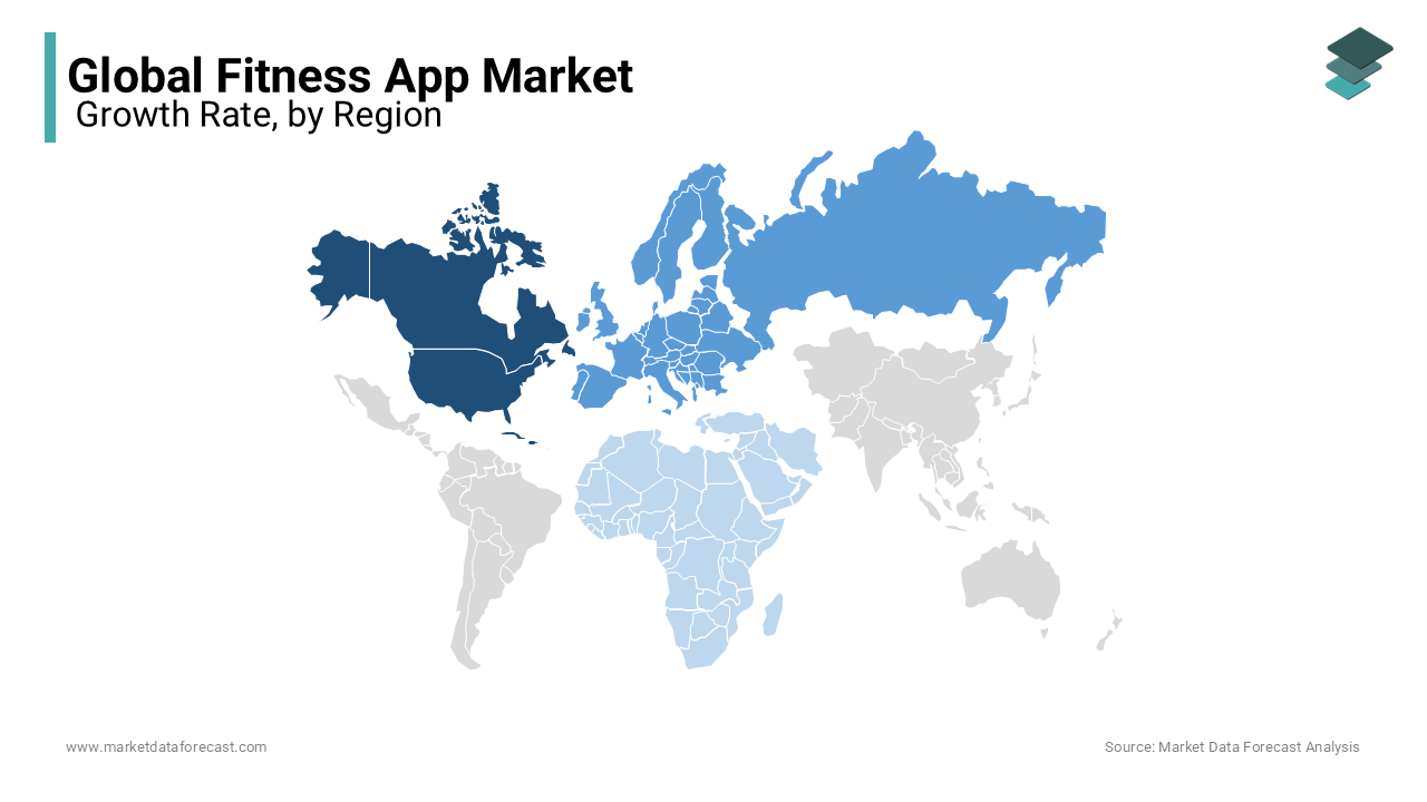 The north america fitness app market is anticipated to expand at a faster rate