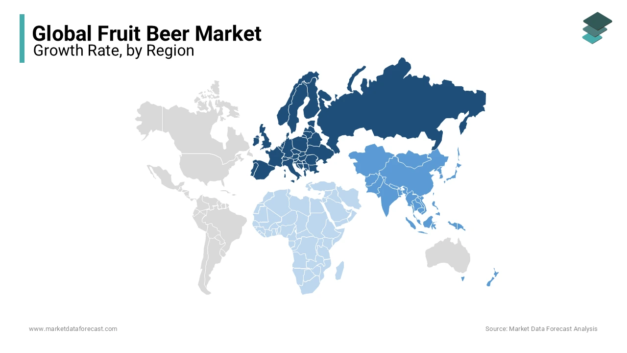 Europe occupied the dominant share in the fruit beer market during the forecast period