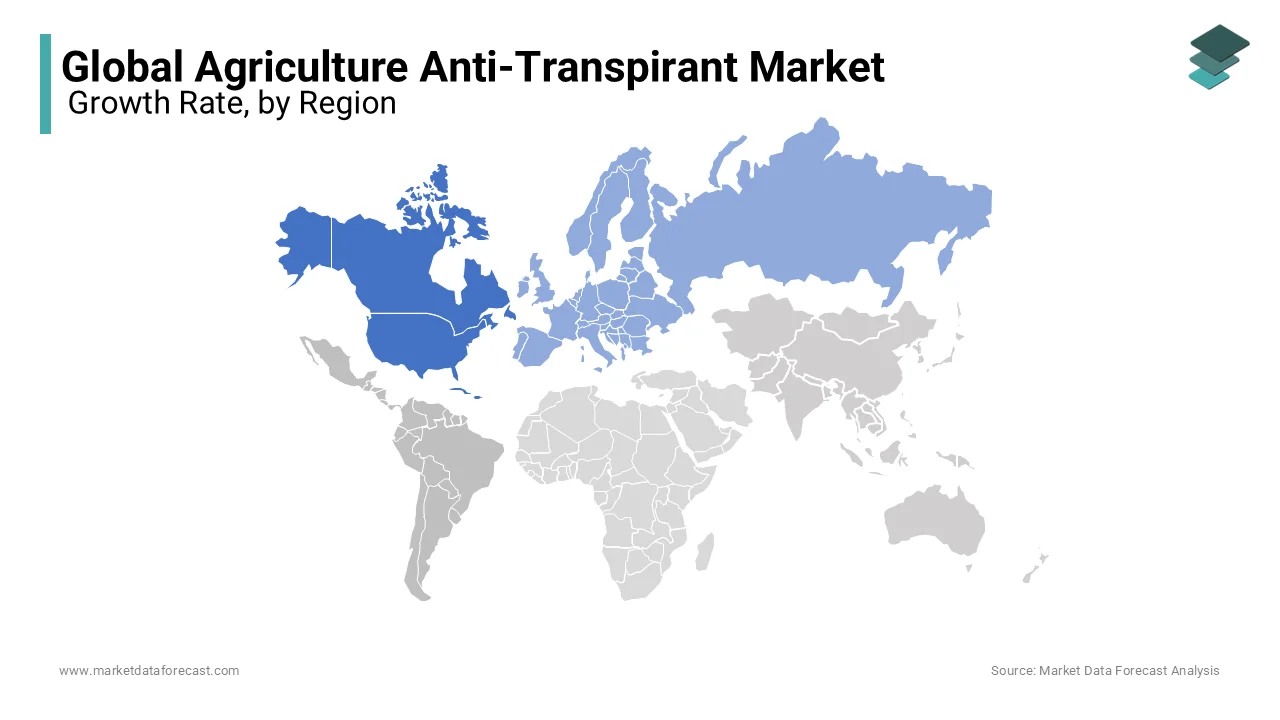 North America occupied 30.3% of the global agriculture anti-transpirant market share in 2024