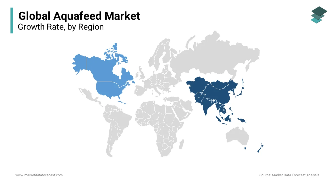 The Asia Region was dominating the global aqua feed market in 2023 and is likely continue to lead in further