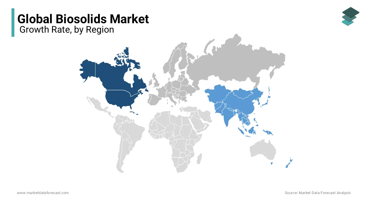 The North America region was dominating the global biosolids market in 2023 and is likely continue to lead in further