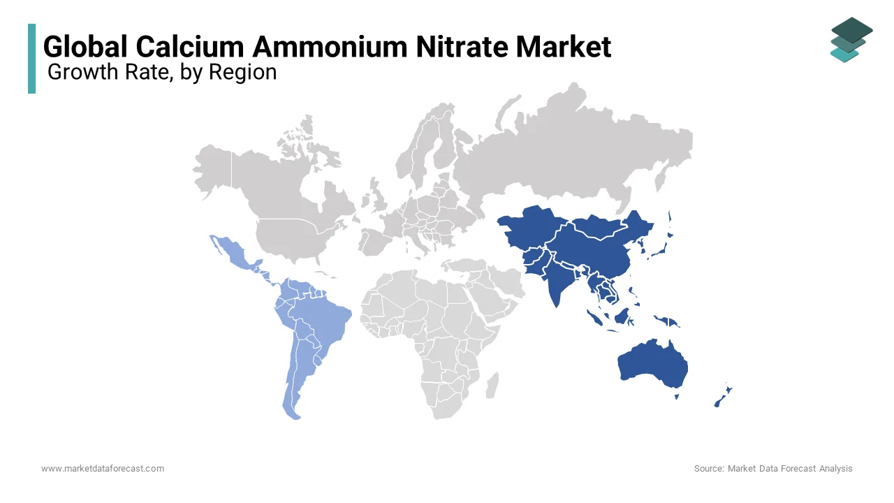 Asia-Pacific dominated the calcium ammonium nitrate (CAN) market by holding 40.3% of the global market share in 2024.