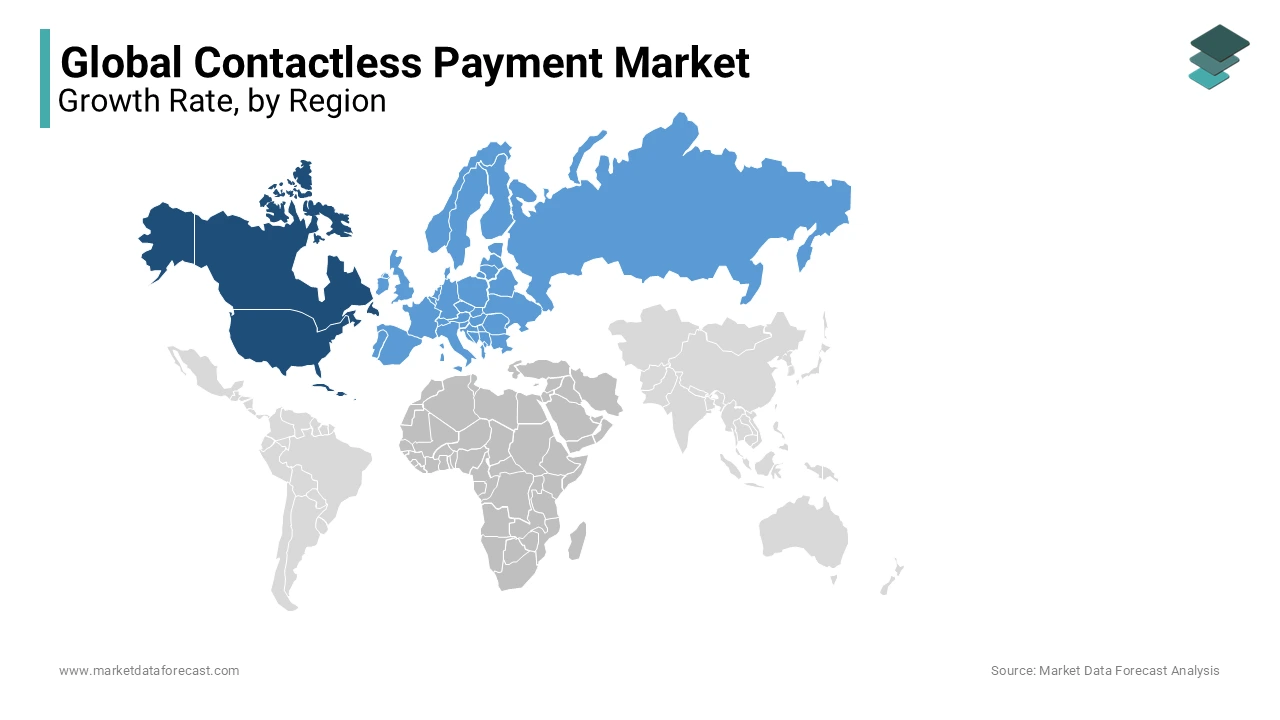 The NA Region dominated the contactless payment market due to advances in smart chip technology.