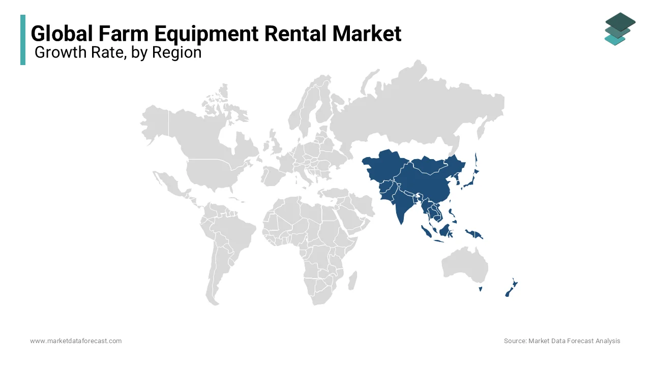 During the region, the Asia Pacific region was dominating the global farm equipment market in 2023 and is likely continue to lead