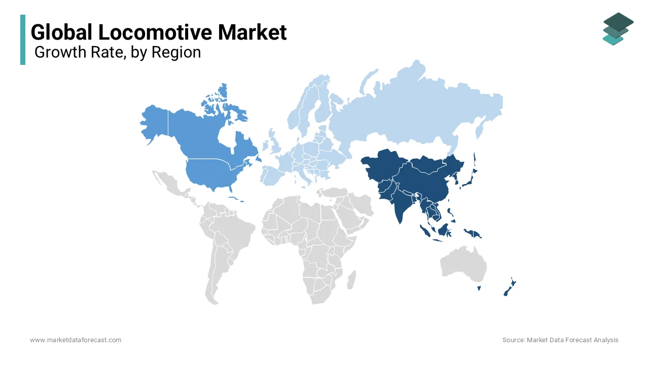 The Asia pacific region was dominating the global locomotive market in 2023 and is likely continue to lead