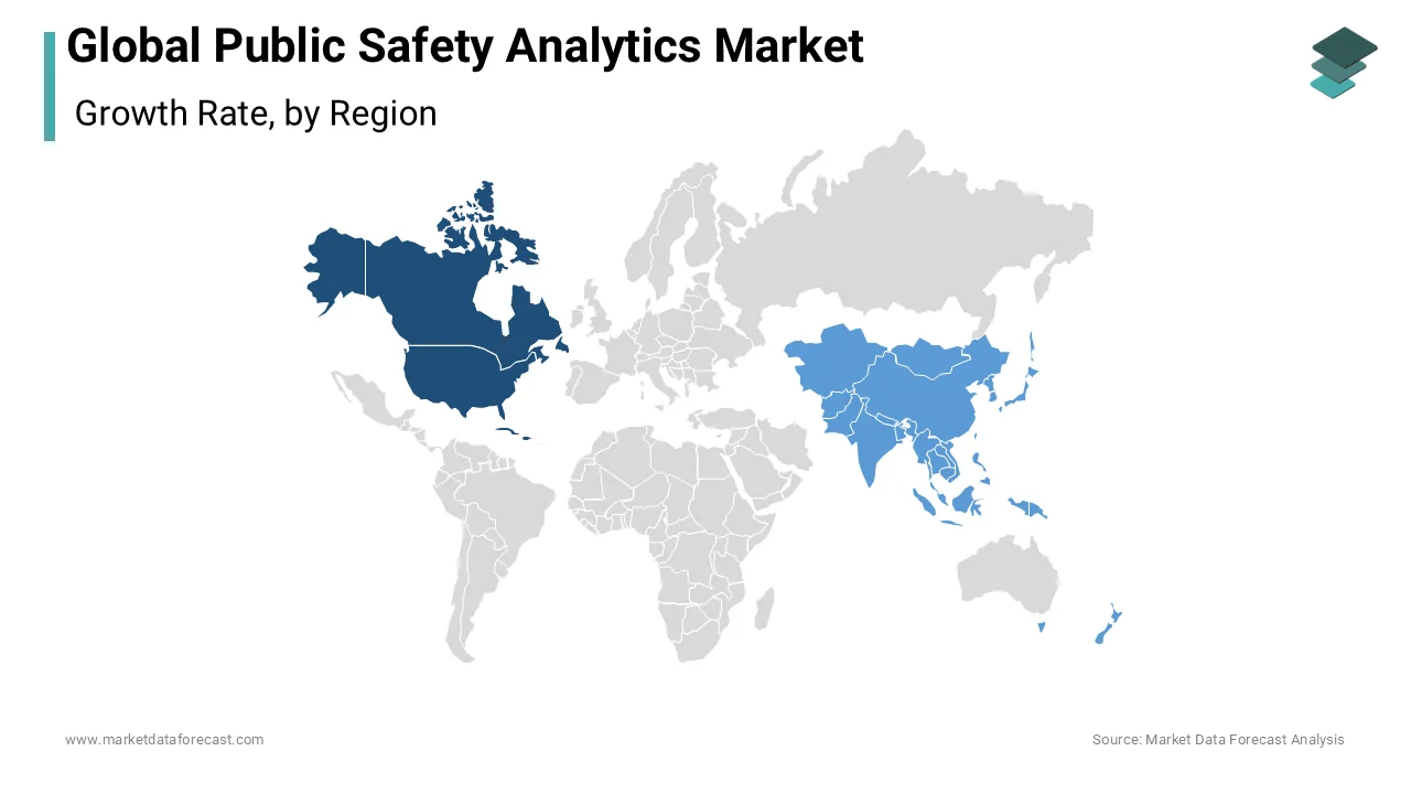 North America has the largest Public Safety Analytics market share during the foreseen period.