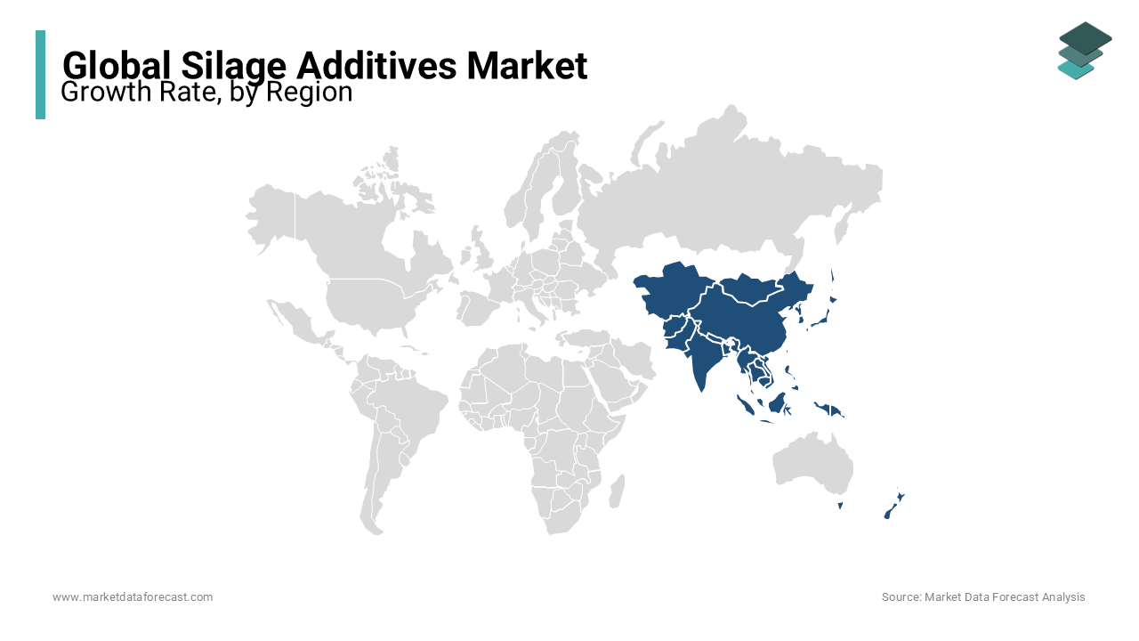 In the global industry the Asia-Pacific region is the fastest-growing market in silage additives during the forecast period.