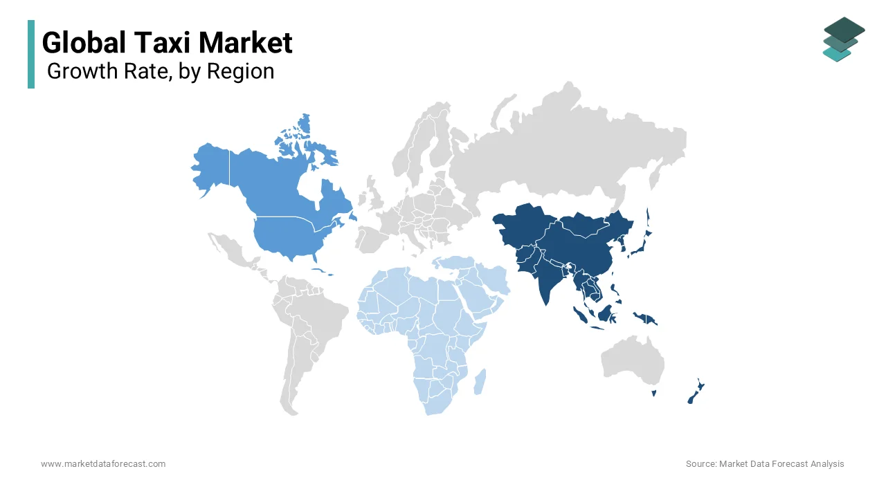 The Asia Pacific region was dominating the global taxi market in 2023 and is likely to continue to lead.