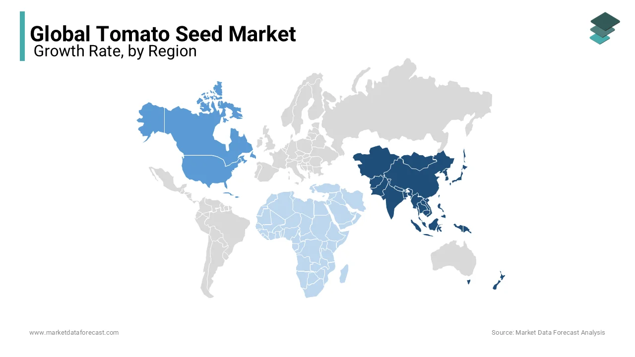 The Asia Pacific region was dominated the global tomato seed market in 2023 and is likely continue to lead