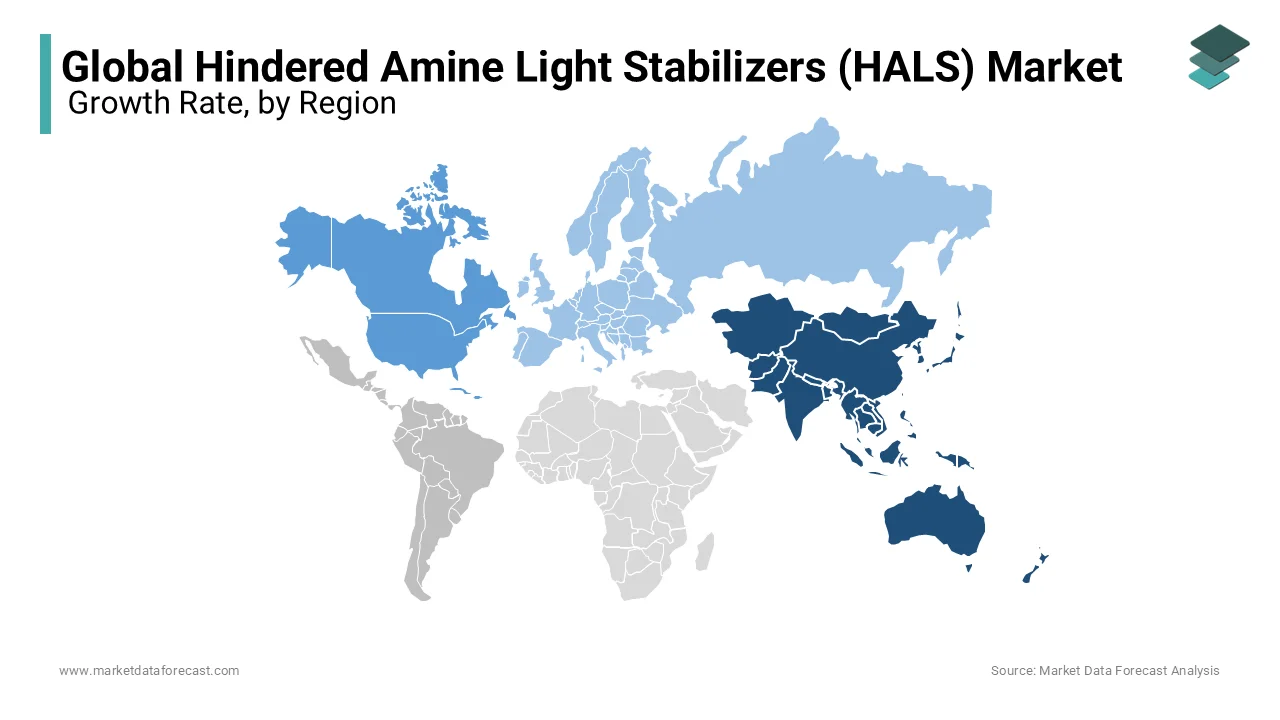 Asia-Pacific led the Hindered Amine Light Stabilizers (HALS) market by accounting for 45.3% of global revenue in 2024.