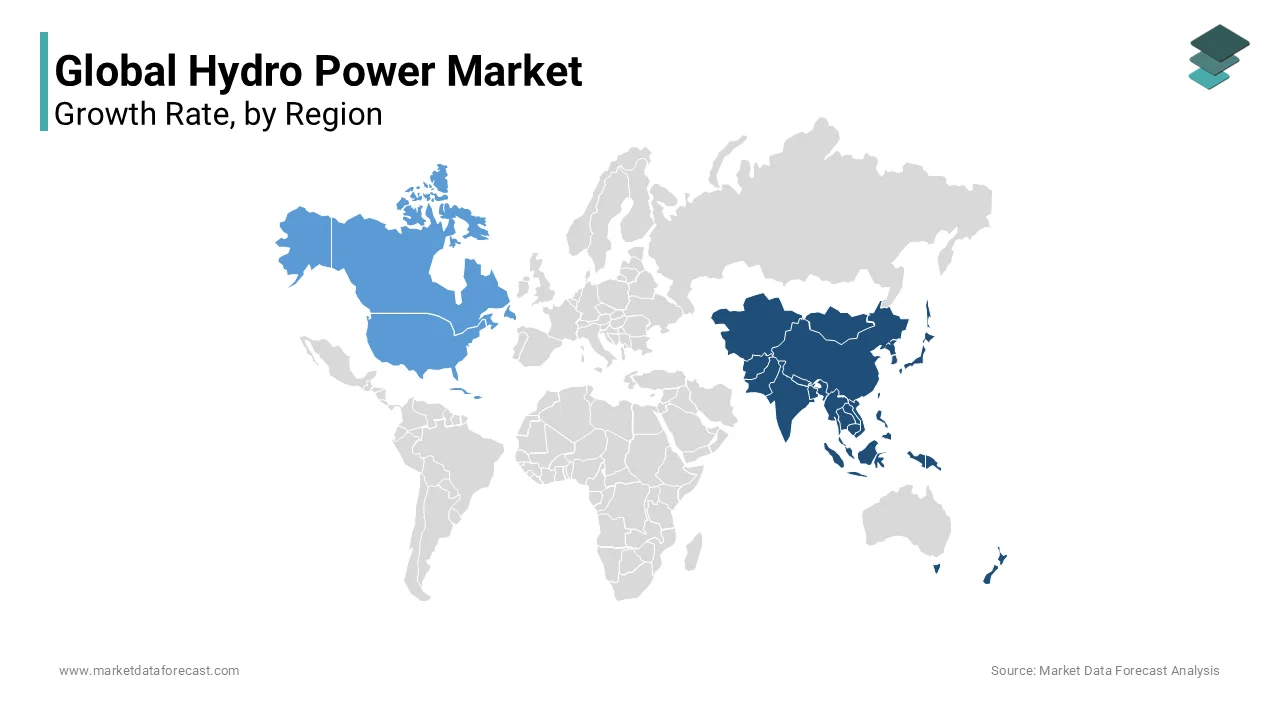 Asia-Pacific led the hydro power market in 2023 and is expected to maintain its dominance.