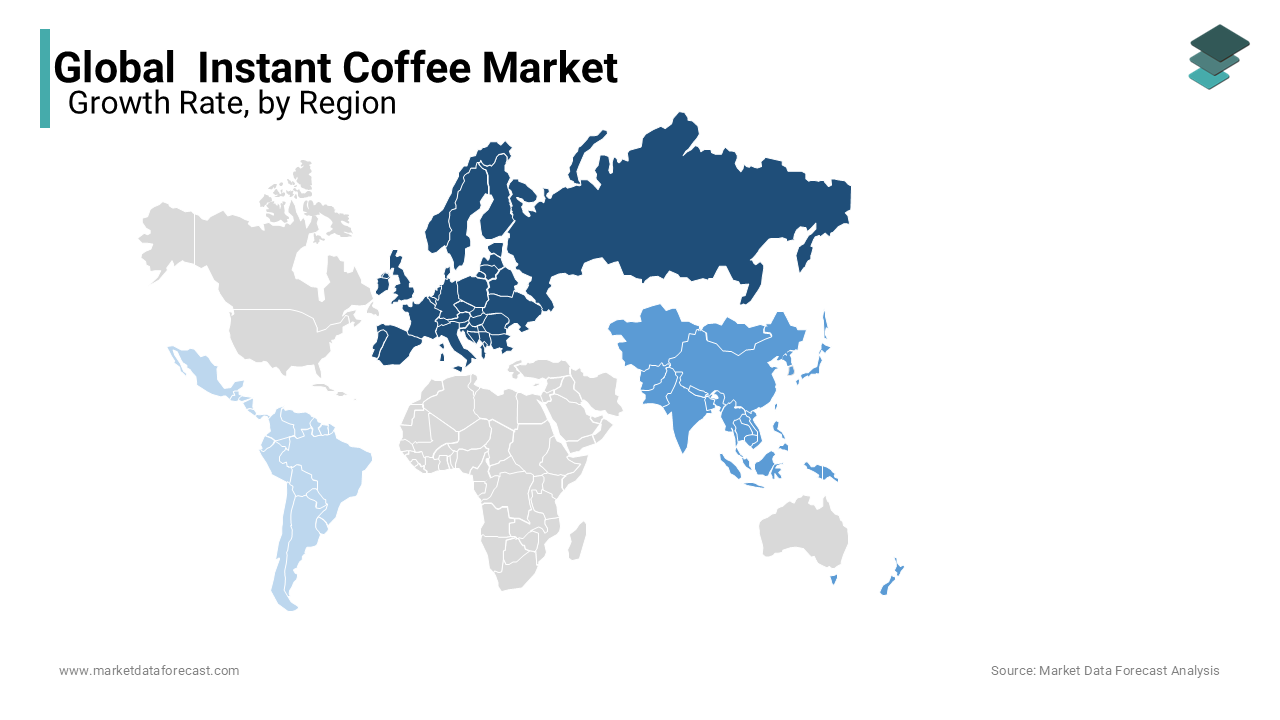 Europe has a well-established custom of coffee drinking, there is popularity for instant coffee items during forecast