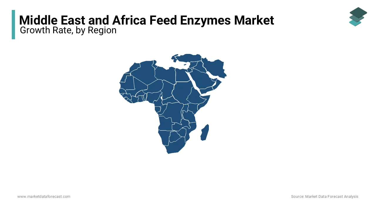 South Africa is currently leading the feed enzymes market in Middle East and Africa.