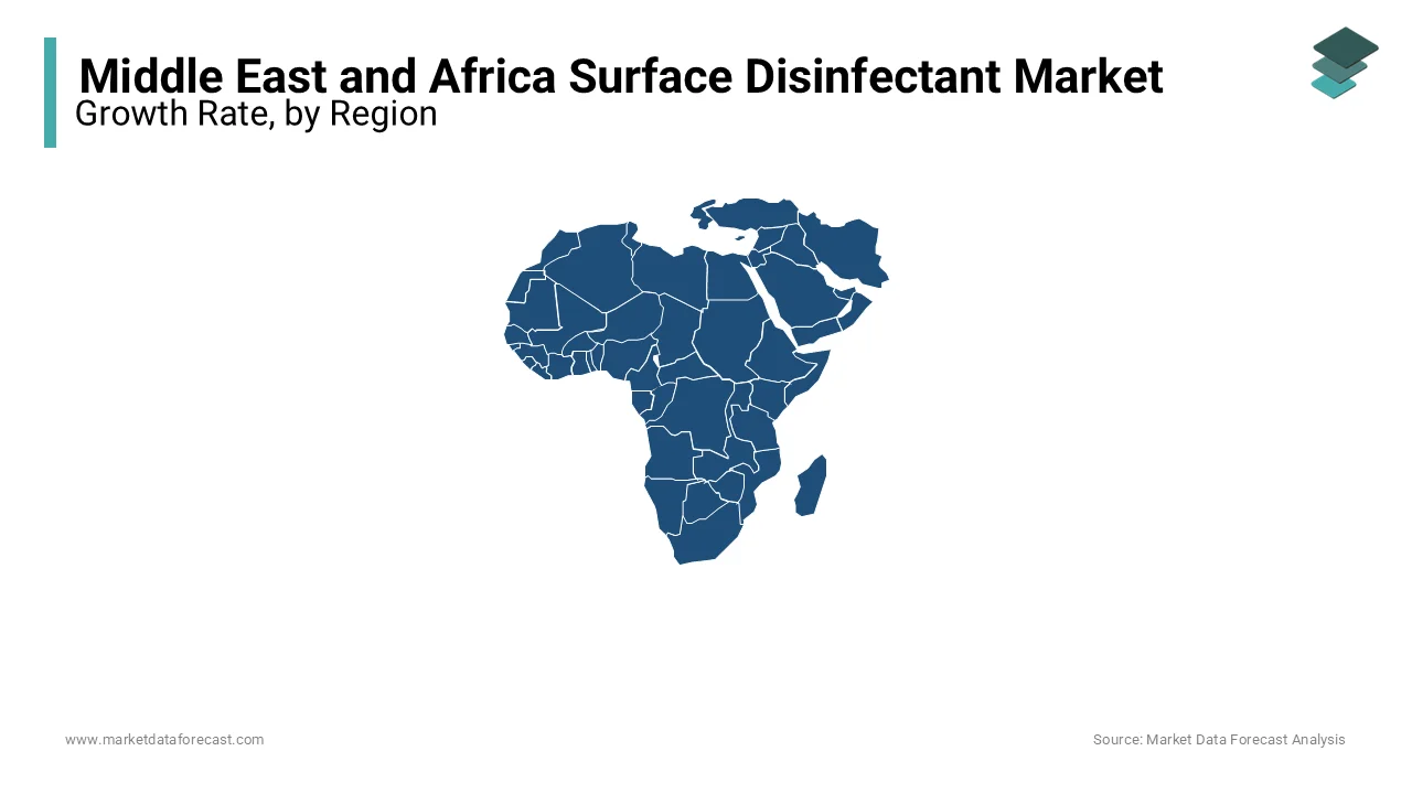 The UAE is currently dominating the surface disinfectant market in Middle East and Africa.