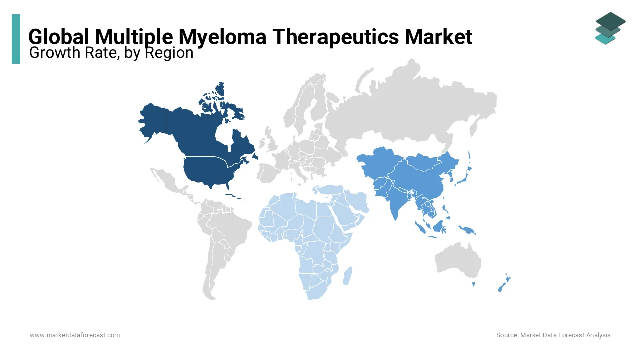 North America accounted for the biggest share of the global market in 2023, thanks to its dominance in multiple myeloma drug manufacturing.