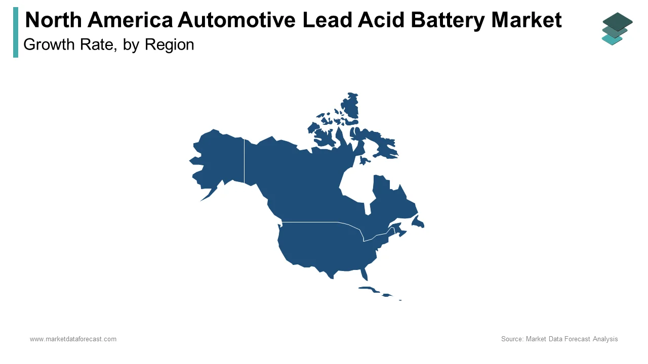 The United States dominated the North American automotive lead acid battery market in 2024.