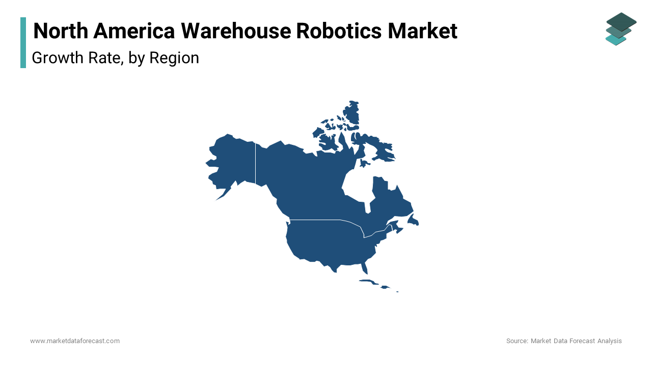 In 2024, the United States dominated the North American warehouse robotics market, holding an 80.2% share.