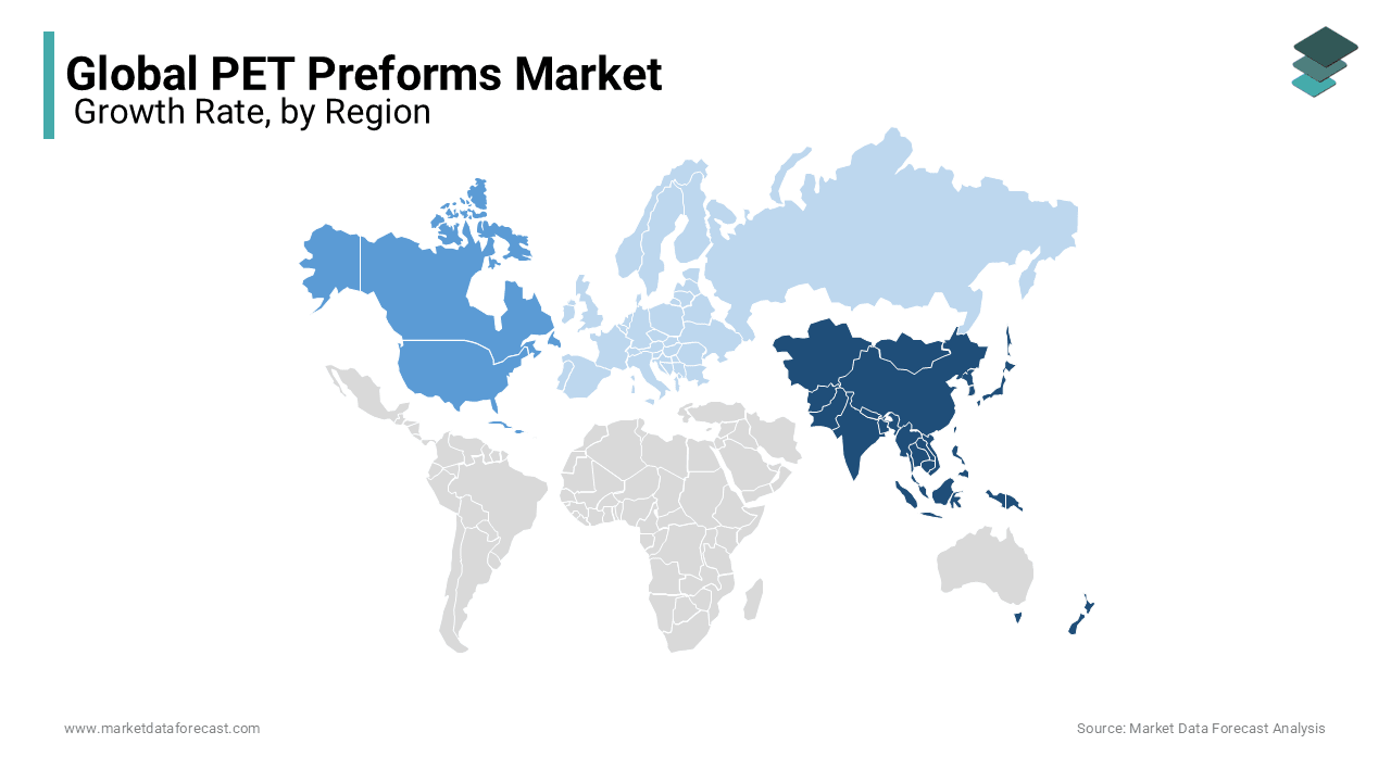 Asia-Pacific is considered the most lucrative region worldwide for PET preforms.