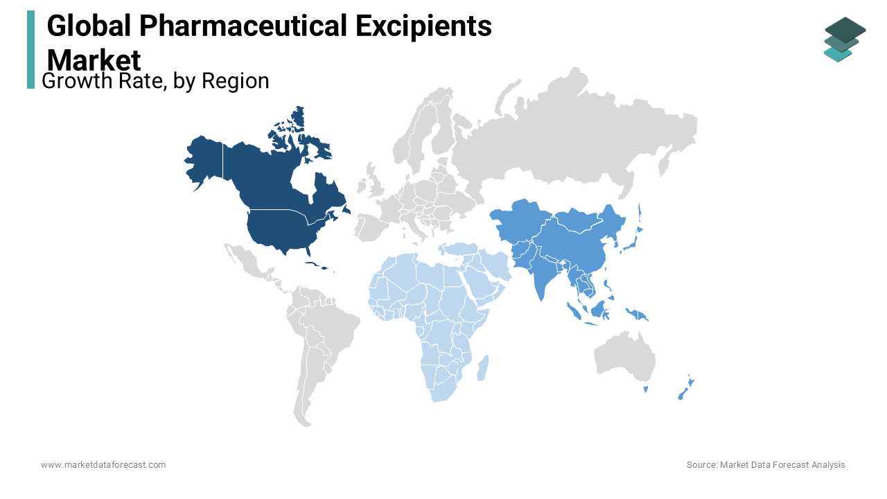 In 2023, North America and Europe together accounted for 63% of the revenue in the global pharmaceutical excipients market.