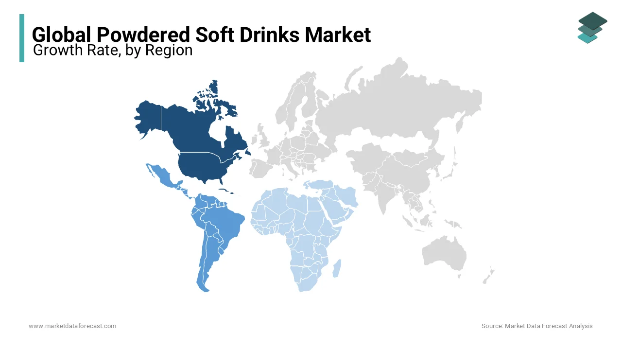  In Latin America, hot climate areas are likely to show steady growth in the demand for powdered soft drinks