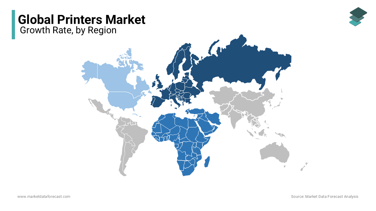 The Asia-Pacific region led the printers market by accounting for 40.2% of the global market share in 2024.