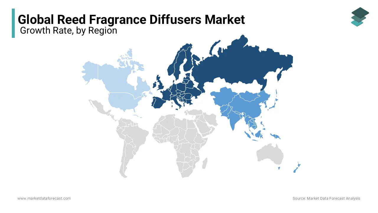 The reed fragrance diffusers market in Europe is predicted to play a dominating market 