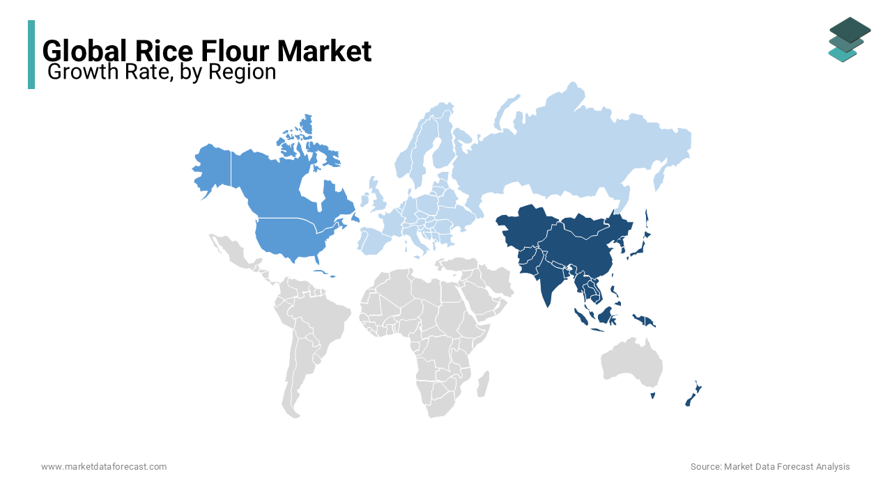 Asia Pacific dominated the global rice flour market with significant market revenue