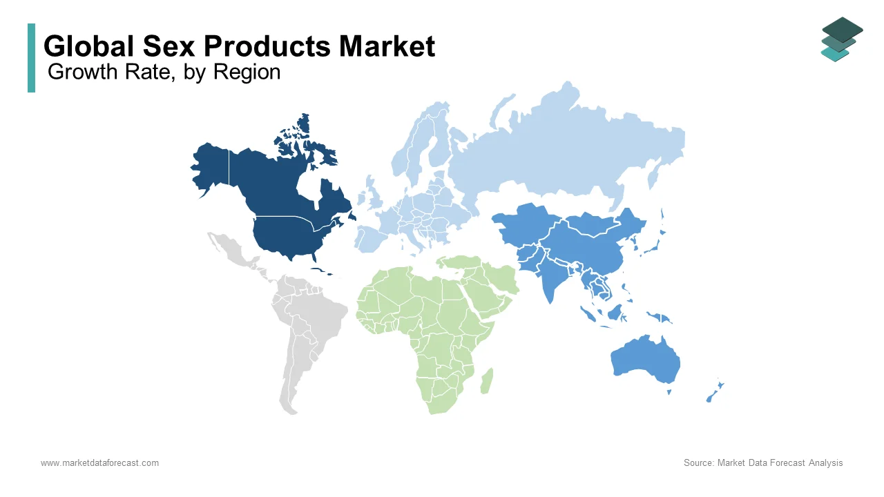 North America is expected to have a dominant share of the global sex products market in 2024.