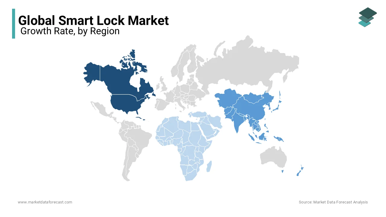 North America leads the smart lock market, driven by smart home trends and rising security concerns