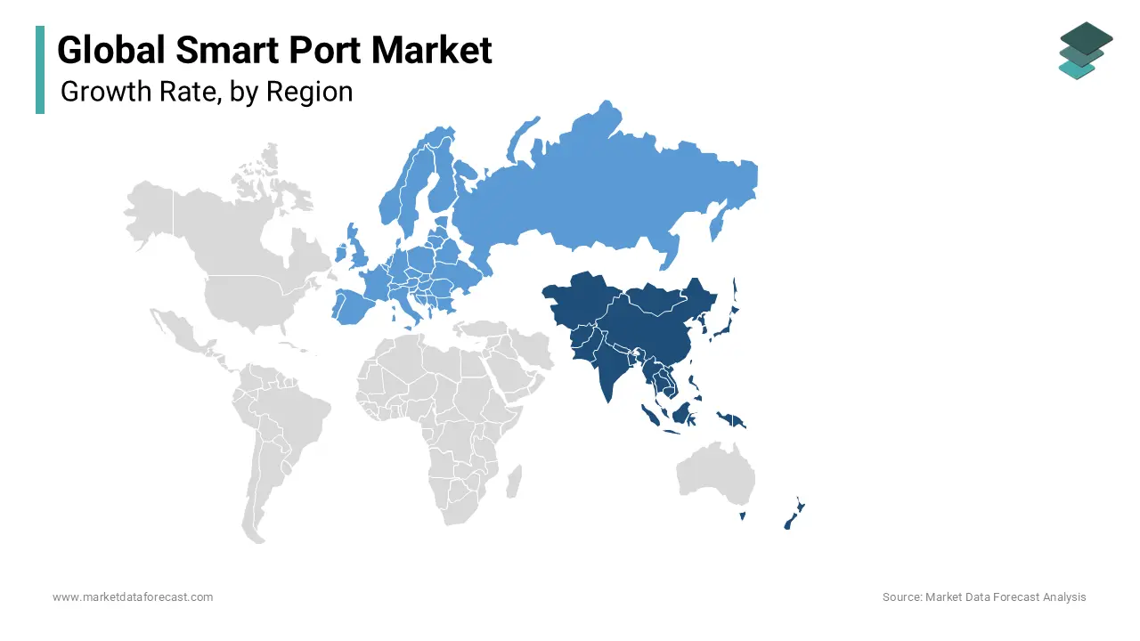 Asia-Pacific leads the smart port market, driven by key trading hubs and technological advancements