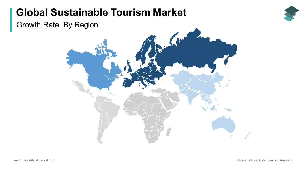 Europe region accounted for the dominant share of the sustainable tourism market in 2024.