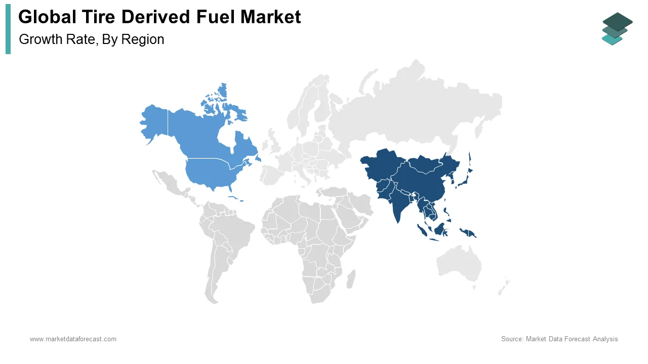 Asia-Pacific leads tire derived fuel market, driven by tire production growth in Japan and India.