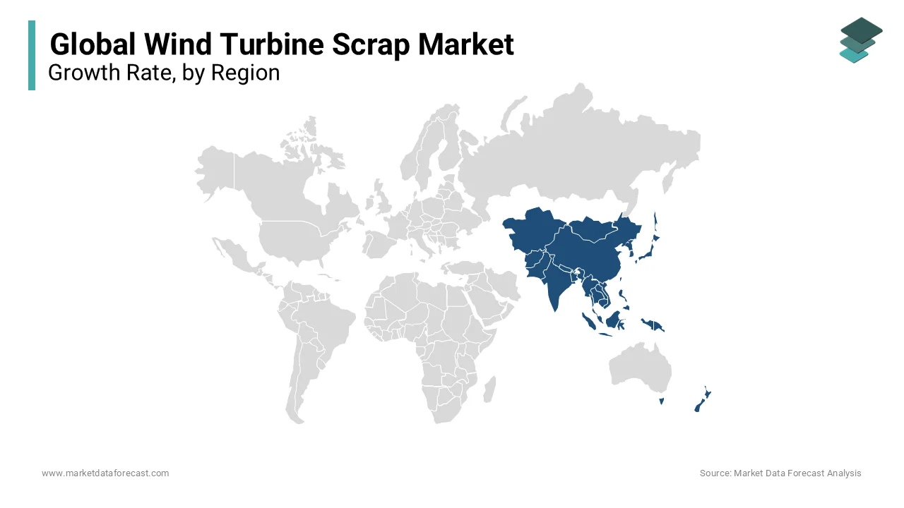 The dominance of APAC can be attributed to the advancement of a new wind facility in the area.